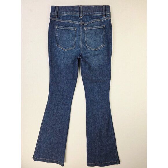 Spanx Size Small Womens 34" Inseam Flare Two Back Pockets Pull Up Blue Jeans - Picture 1 of 11